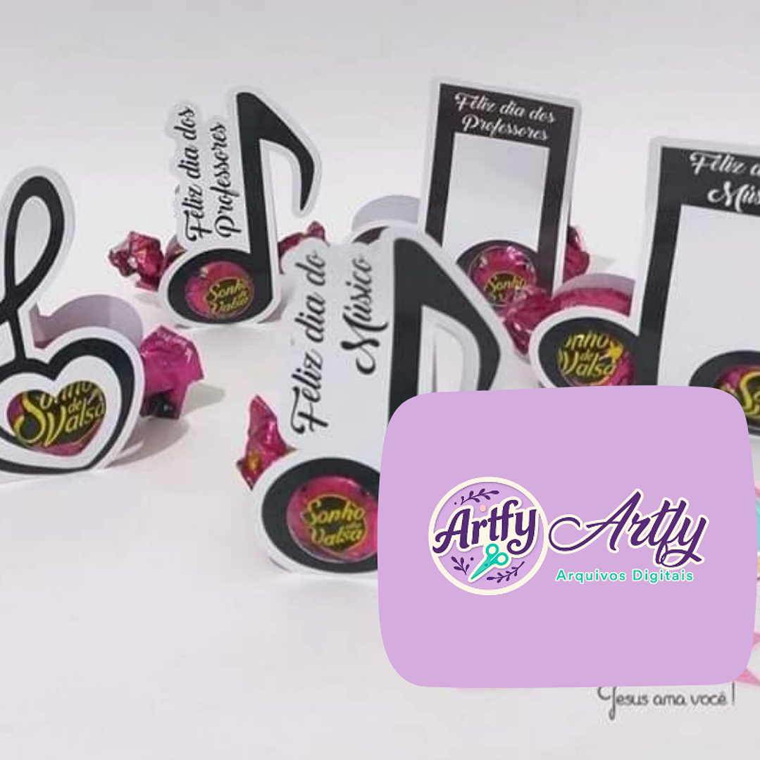 Porta Bombom Notas Musicais 1