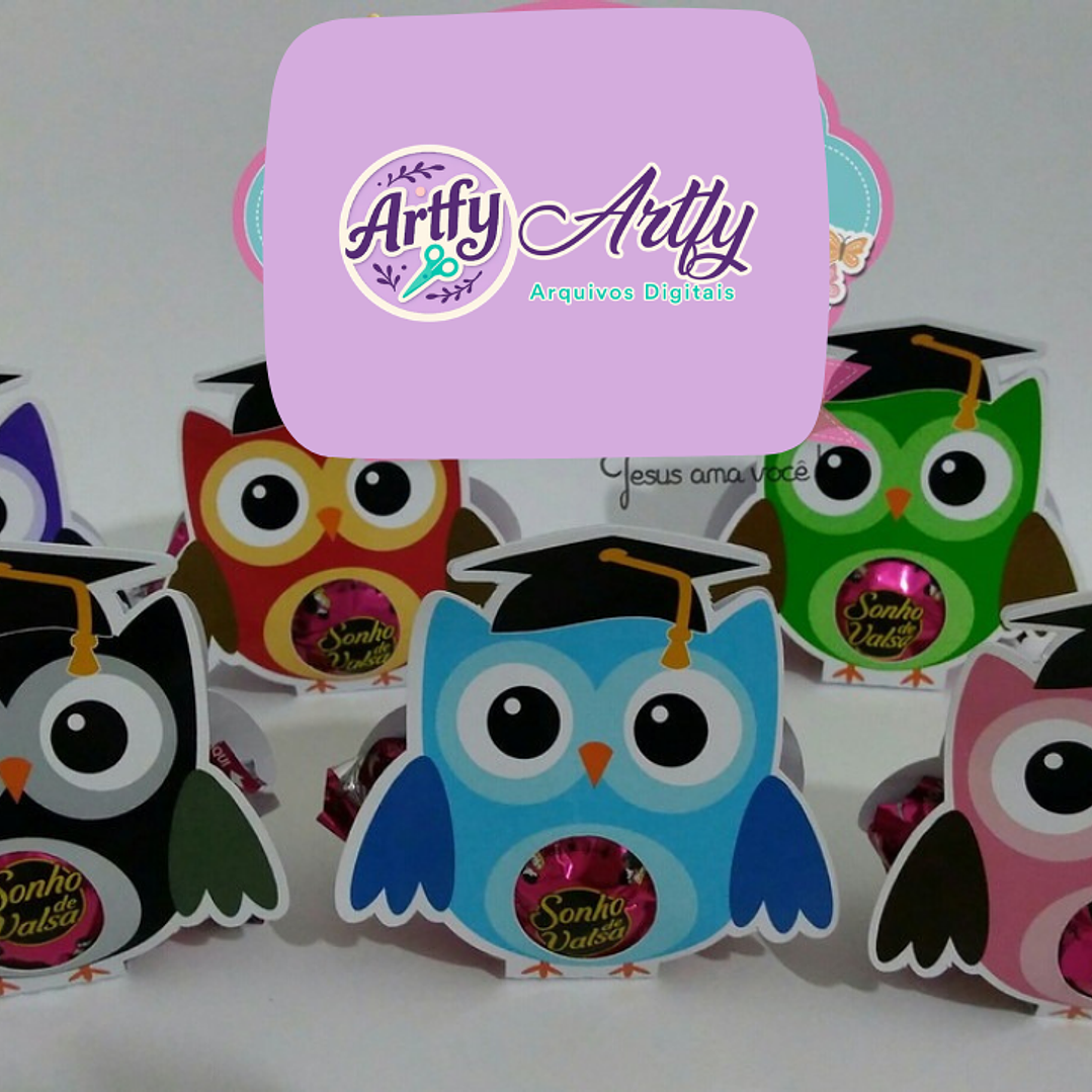 Porta Bombom Coruja 1