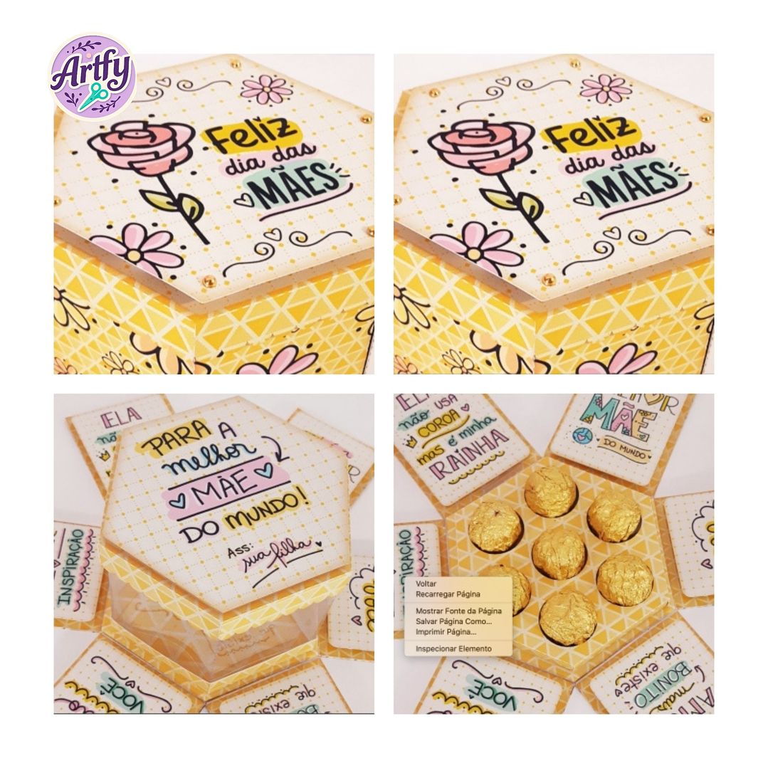 Mini Caixa Explosao SÓ O MOLDE 1