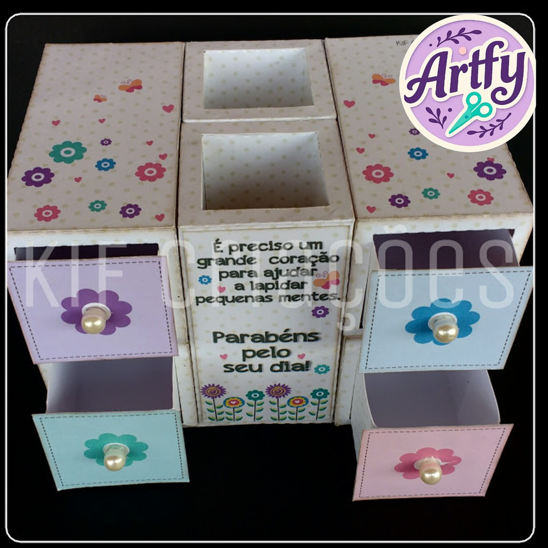 PORTA LAPIS COM GAVETA 1