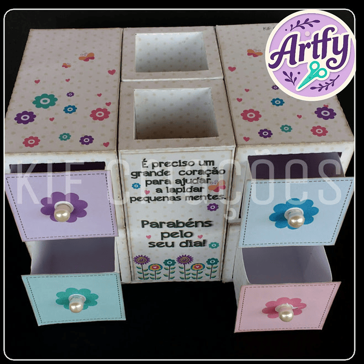 PORTA LAPIS COM GAVETA 1