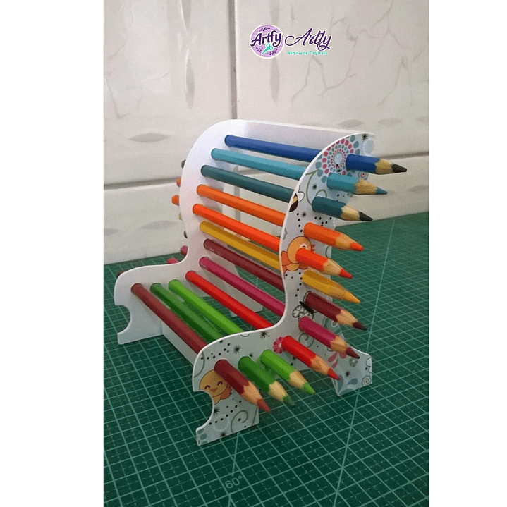 Banco suporte Lápis de Cor  1