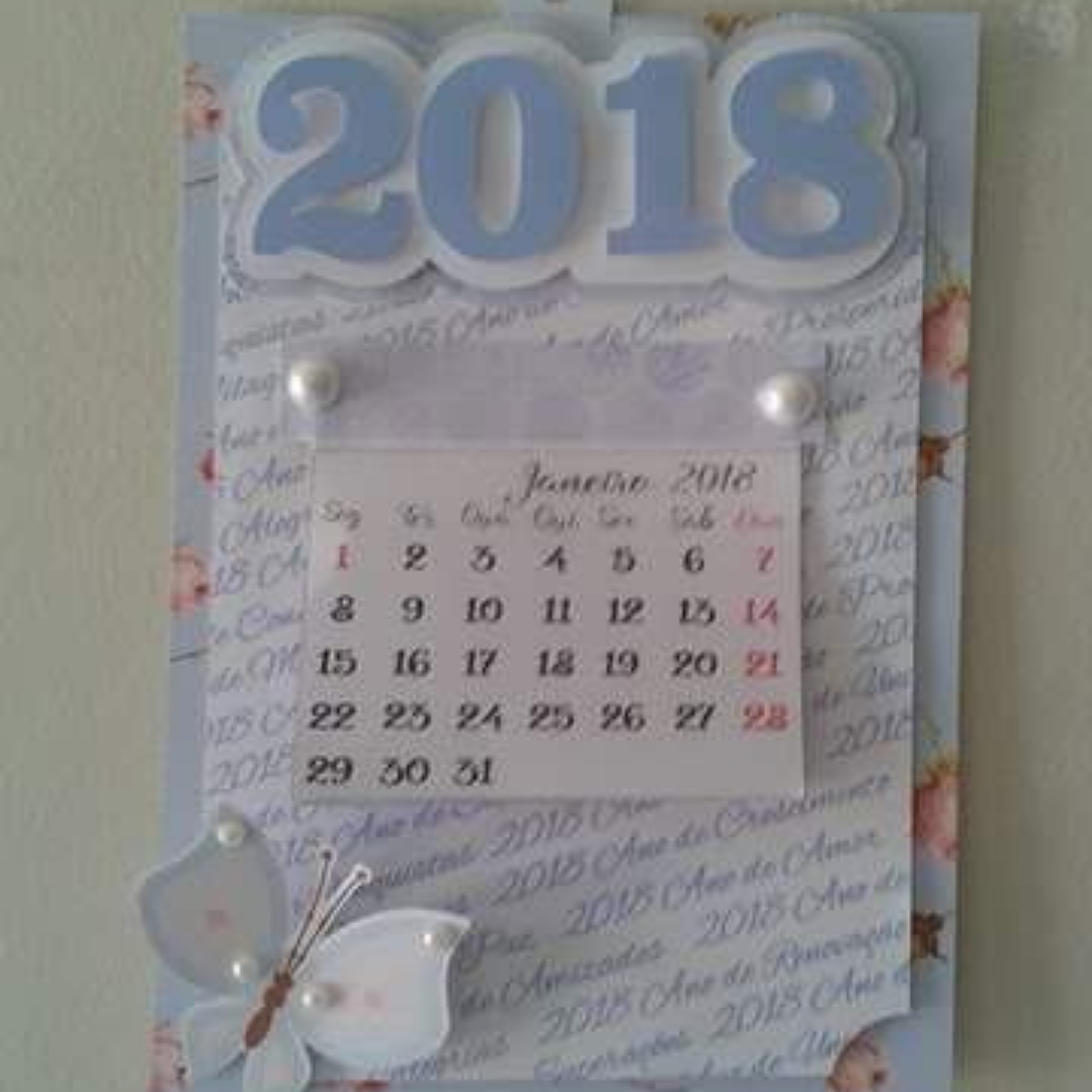 Calendário 2018 Azul 1