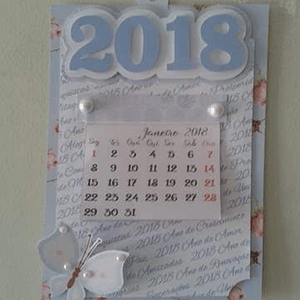 Calendário 2018 Azul