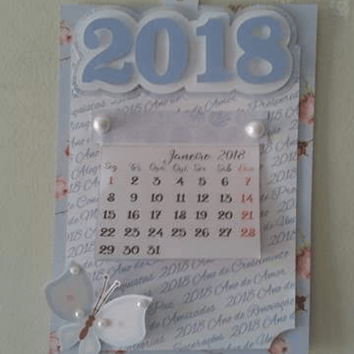 Calendário 2018 Azul 1