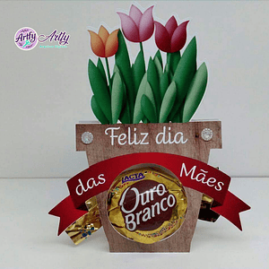 Vaso Bombom Dia das Mães