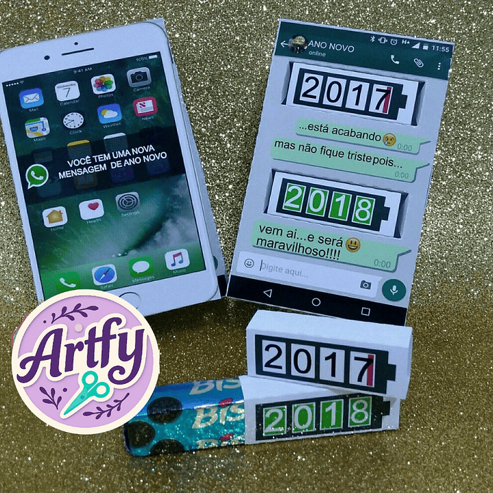 Caixinha de Celular - Ano Novo 1