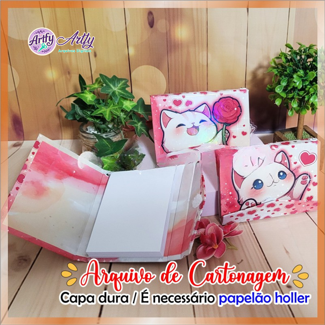 Bloquinhos Cartonagem de Gatinhos 1