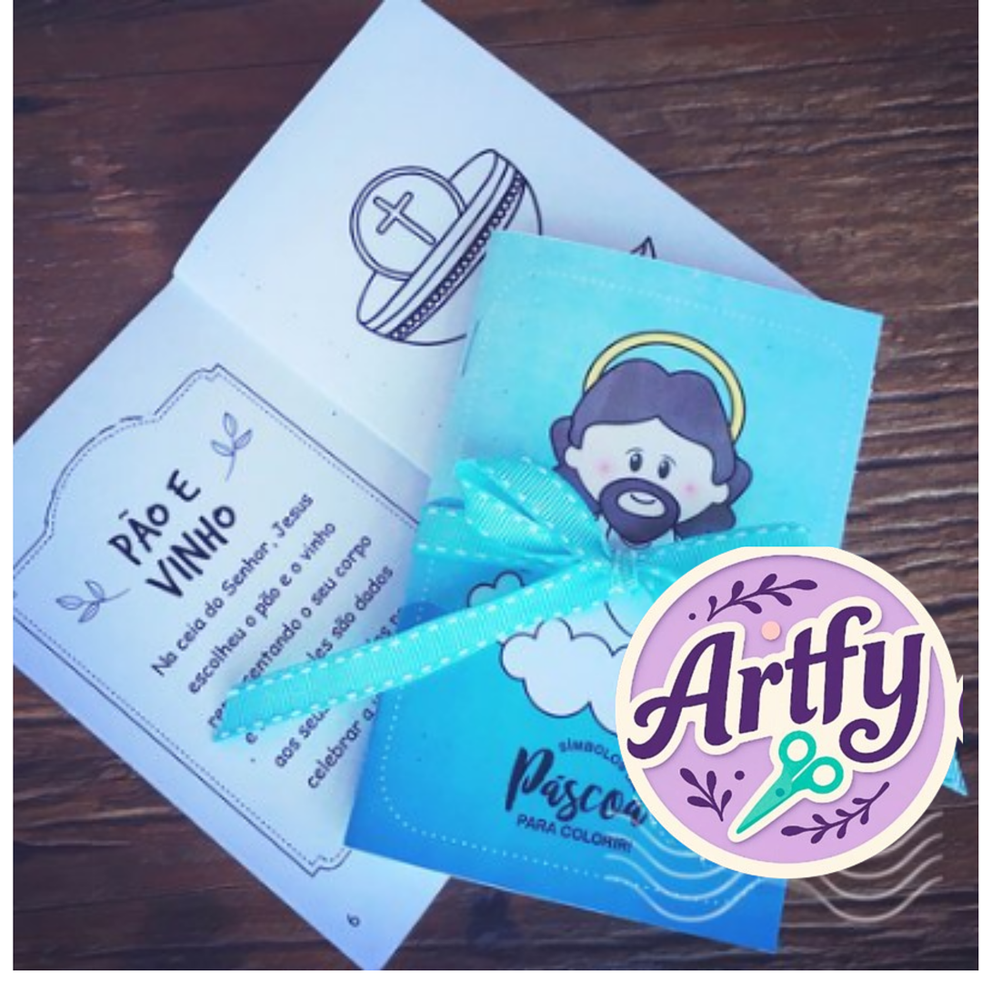 LIVRO PARA COLORIR COM SÍMBOLOS DA PÁSCOA 1