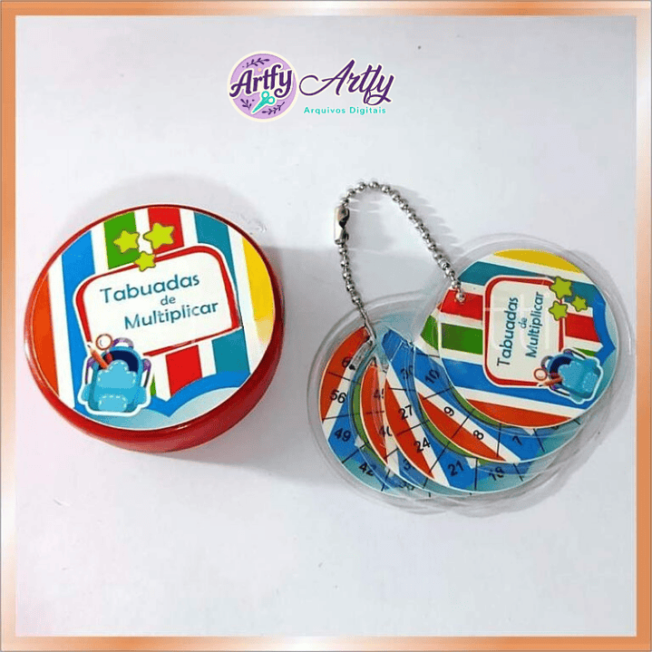 Chaveiro de Tabuada Volta as Aulas (Menino) 1