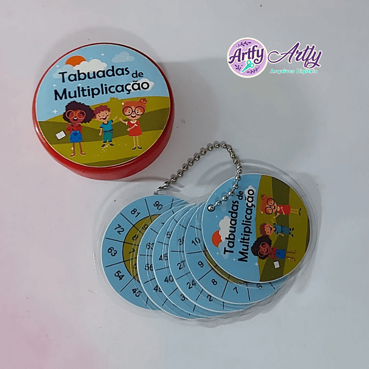 Chaveiro de Tabuada Volta as Aulas 1