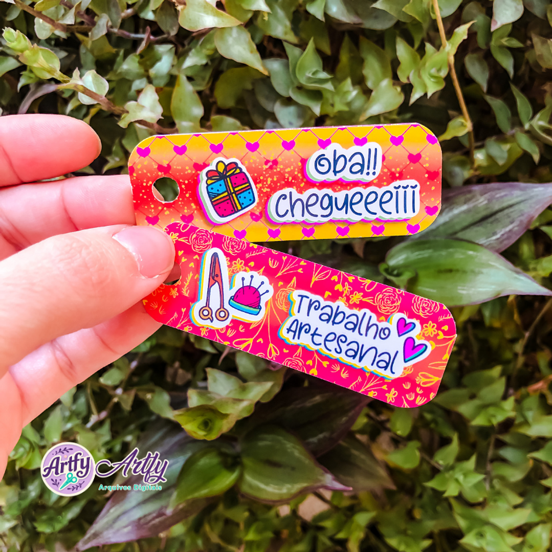 Tags Retangulares Kit Embalagens 1