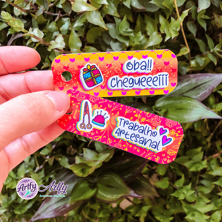 Tags Retangulares Kit Embalagens 1