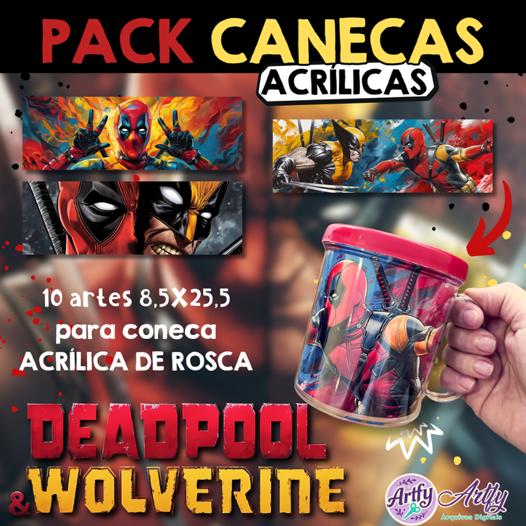 Pack Canecas Deadpool & Wolverine 1