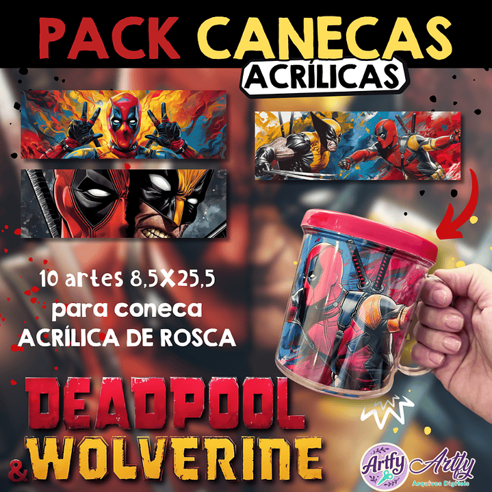 Pack Canecas Deadpool & Wolverine 1