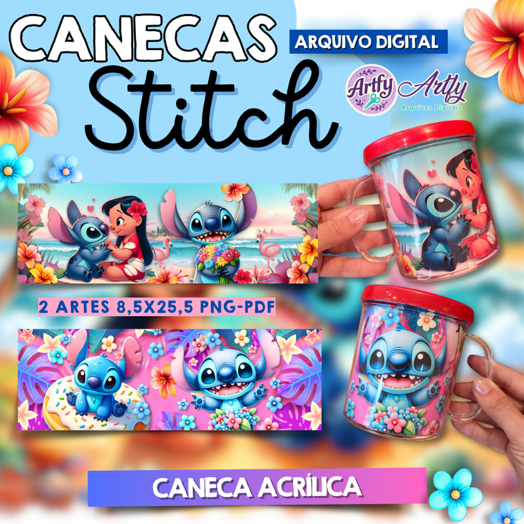 Pack Canecas Acríiclas Stich 1