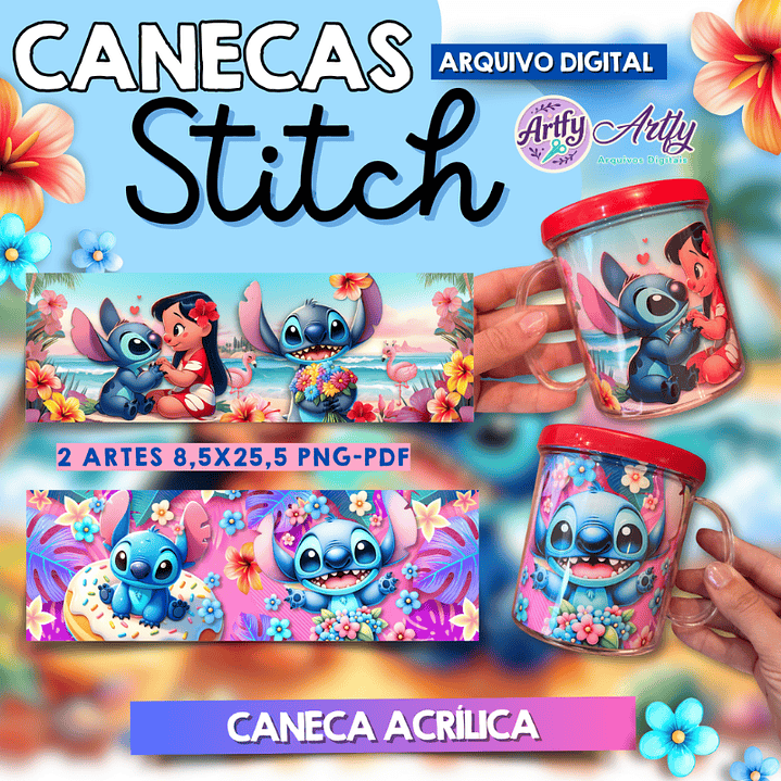 Pack Canecas Acríiclas Stich 1
