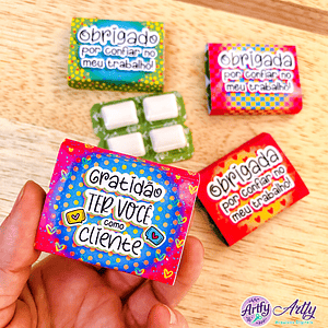 Capinha Chicletes Kit Embalagens