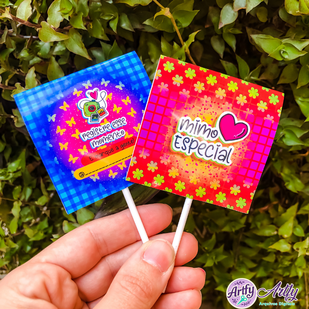 Capinhas Pirulitos Kit Embalagens 1