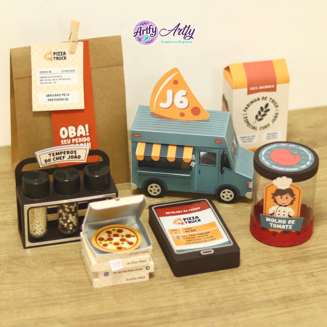 Combo de Caixas - Pizza Truck 1