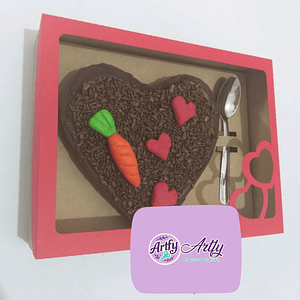 Caixa Coração Chocolate 500g