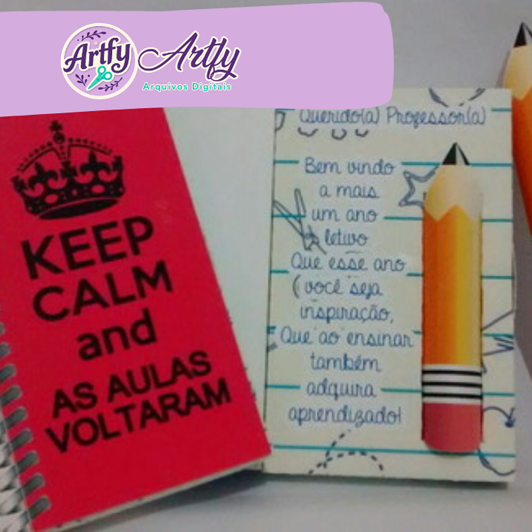 Caixa Caderno + 1 Lápis Batom 1