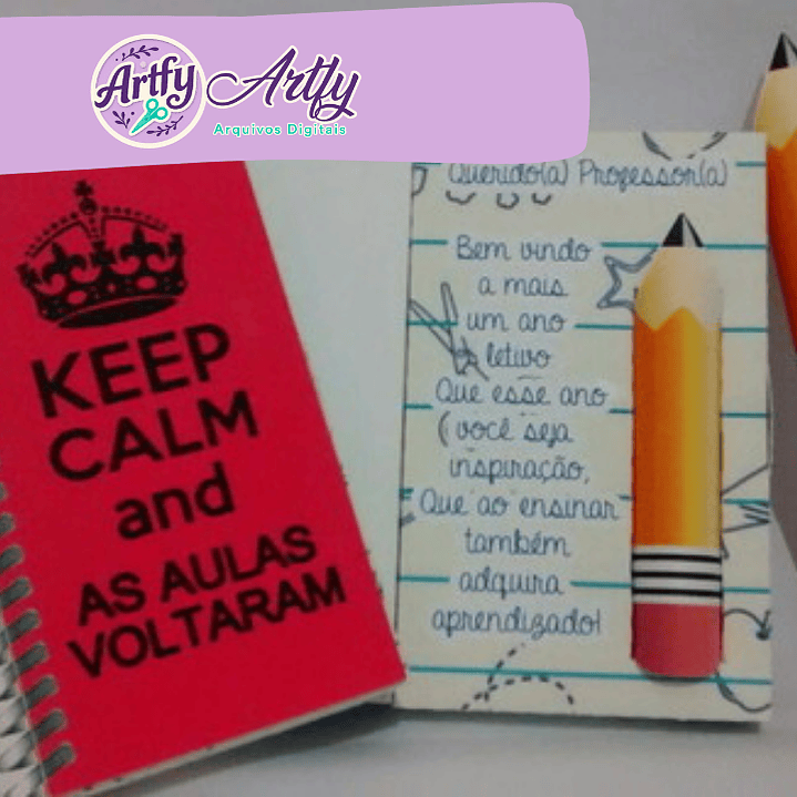 Caixa Caderno + 1 Lápis Batom 1