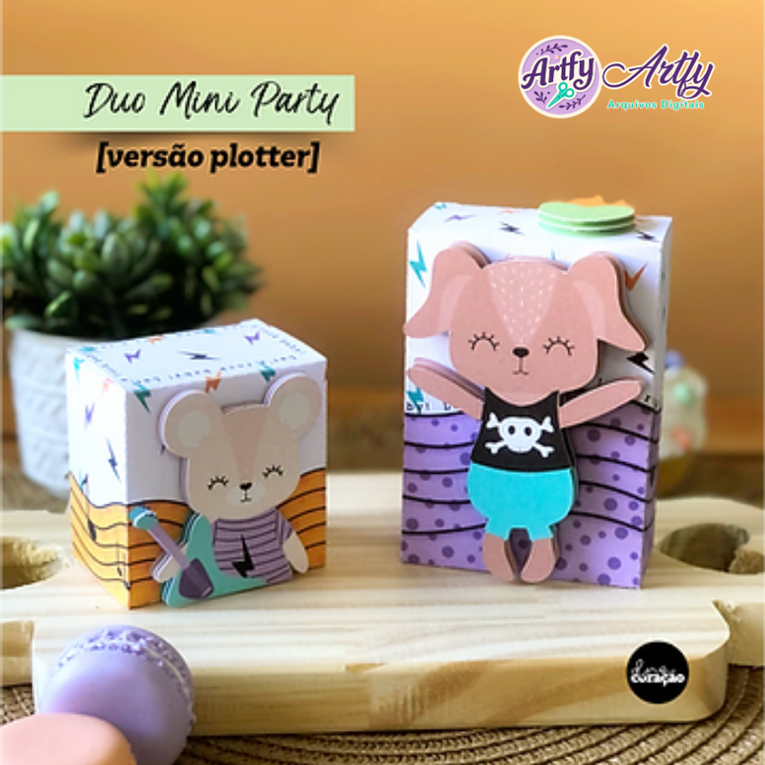 Caixinhas Duo Mini Party (Versão Plotter 1