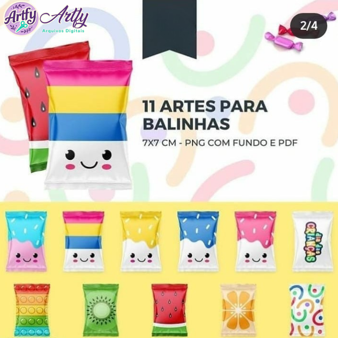 11 Artes para Balinhas - 7x7cm 1