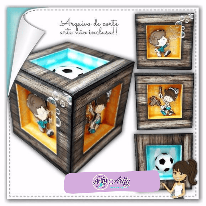 Caixa Quadrada com 6 Visores 1