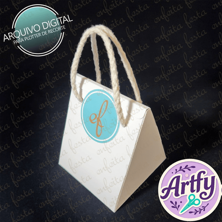 Caixinha Maleta Triangular 9x9x10 1