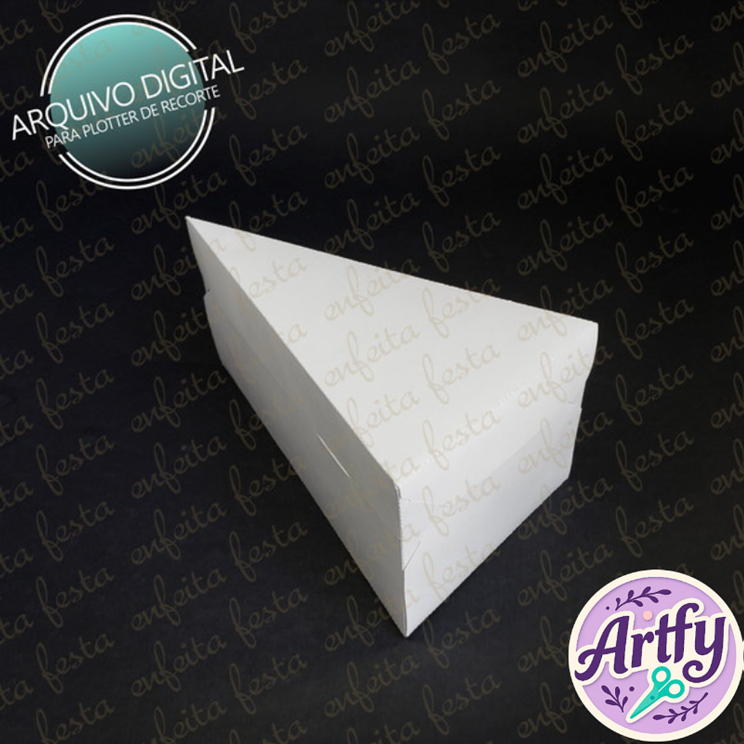 Caixa Fatia de Bolo Tampa Articulada 1