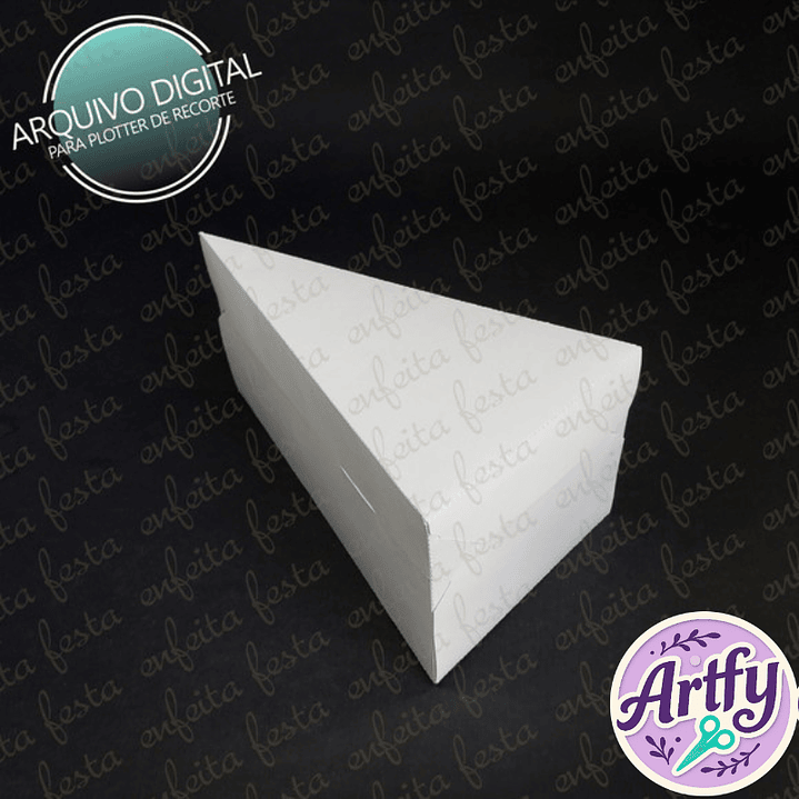 Caixa Fatia de Bolo Tampa Articulada 1