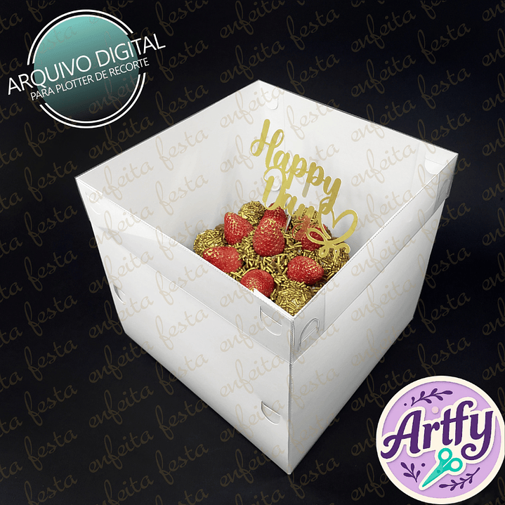 Caixa Bolo Abertura 4 Lados 1