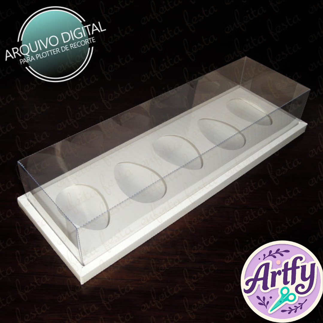 Caixa Borda Dupla Tampa Acetato 5 Ovos 1