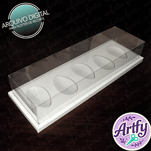 Caixa Borda Dupla Tampa Acetato 5 Ovos