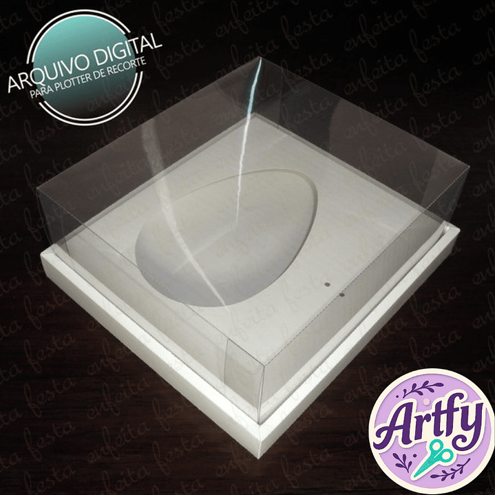 Caixa Borda Dupla Tampa Acetato Ovo 350g 1