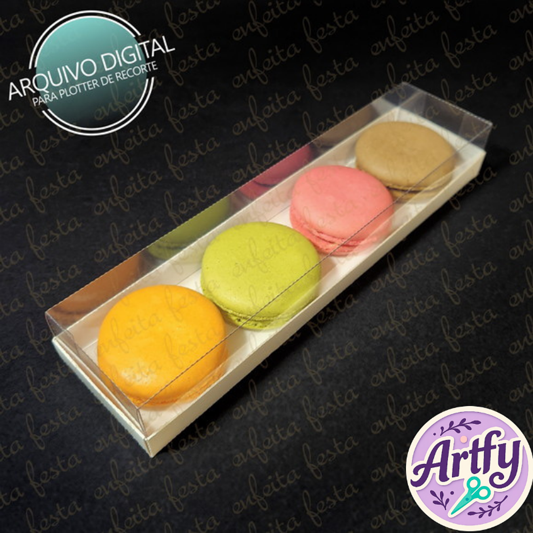Caixa Acetato 4 Macarons Deitados 1
