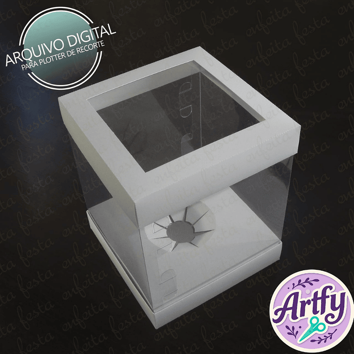 Caixa Acetato 15x15x18 Ovo 1