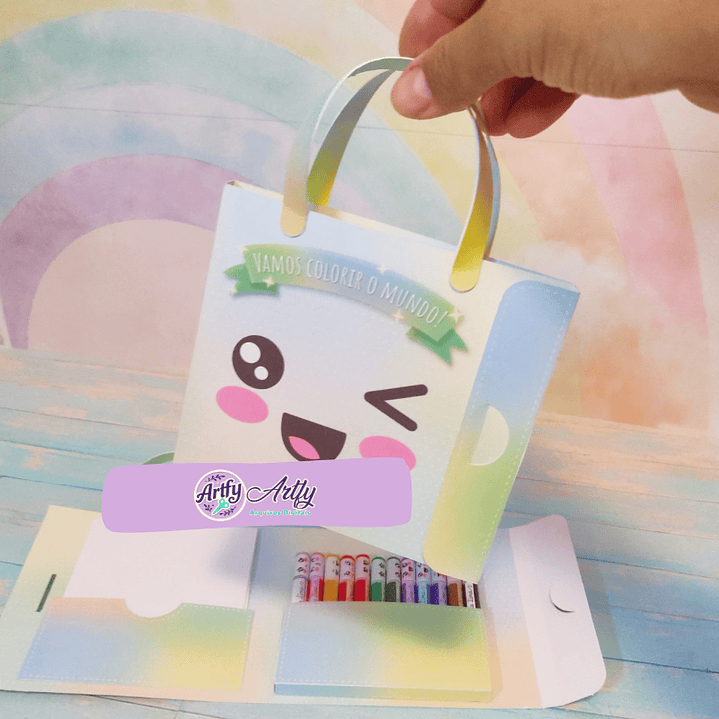 Sacola Colorir Verde 1