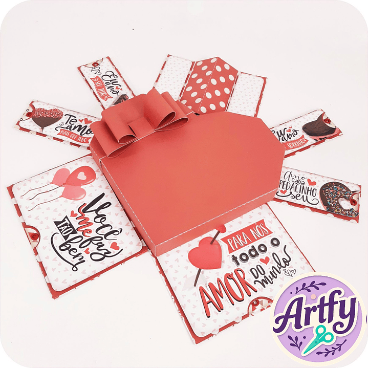 Mini Explosão Coração Morango 1