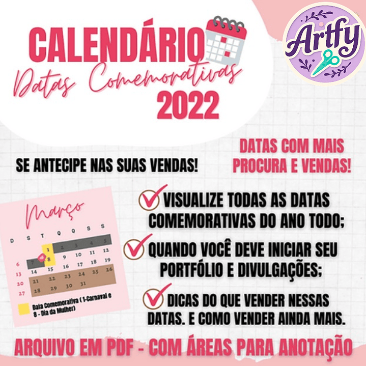 Calendário Datas Comemarativas 1