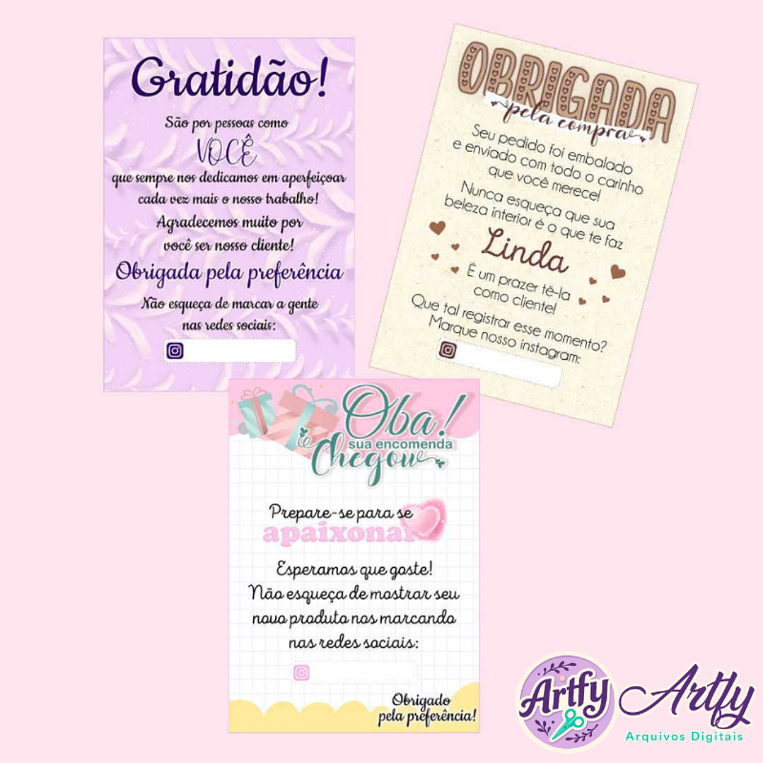 Cartão de Agradecimento - Cliente 1