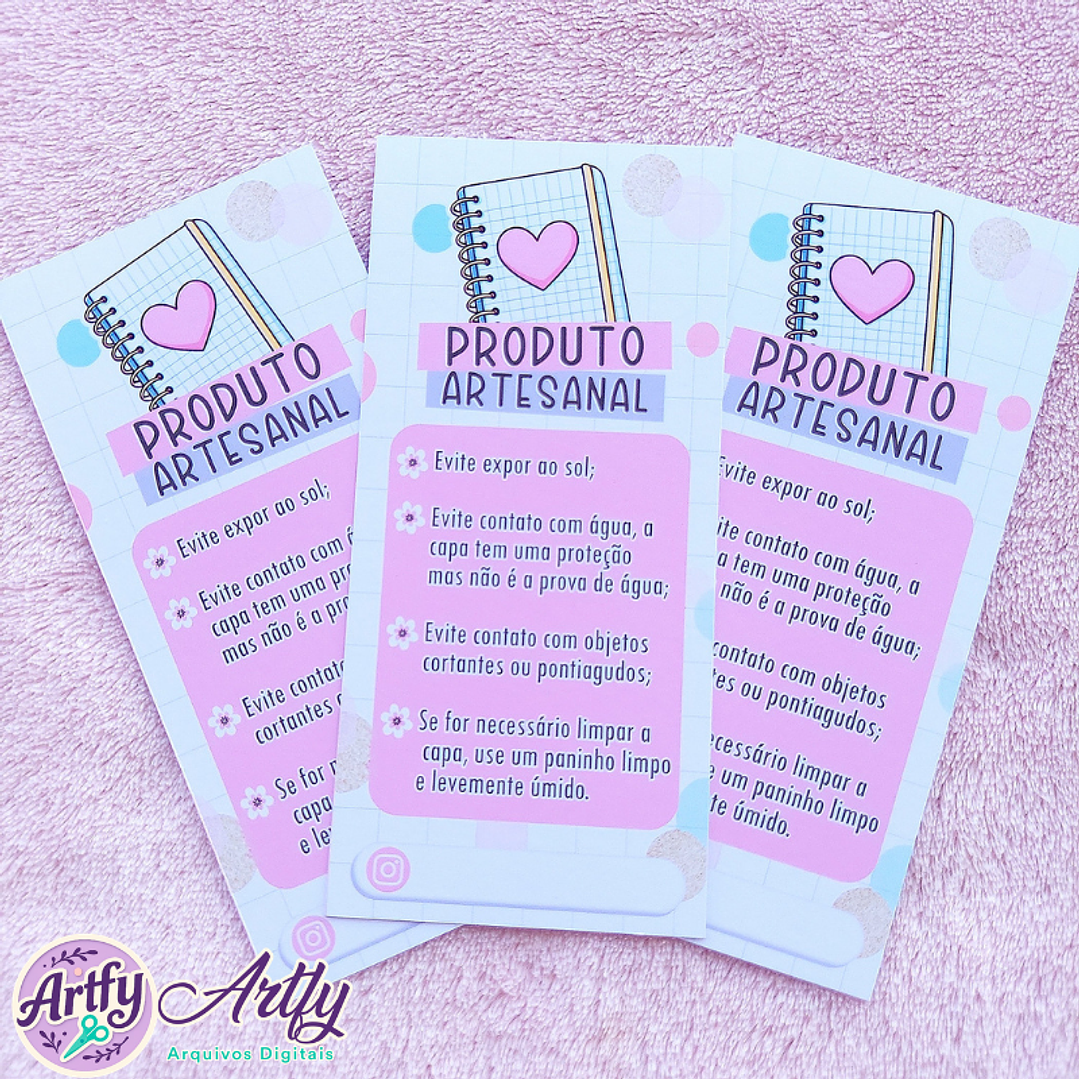 Cartão de Cuidados - Artesanal 1