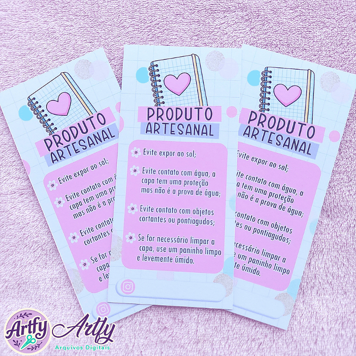 Cartão de Cuidados - Artesanal 1