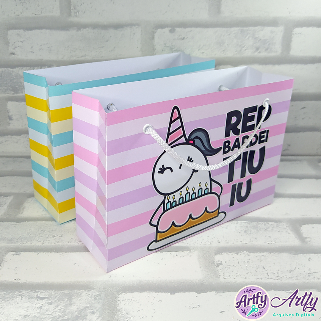 Sacola Paranbéns pra Você - Unicórnio 1