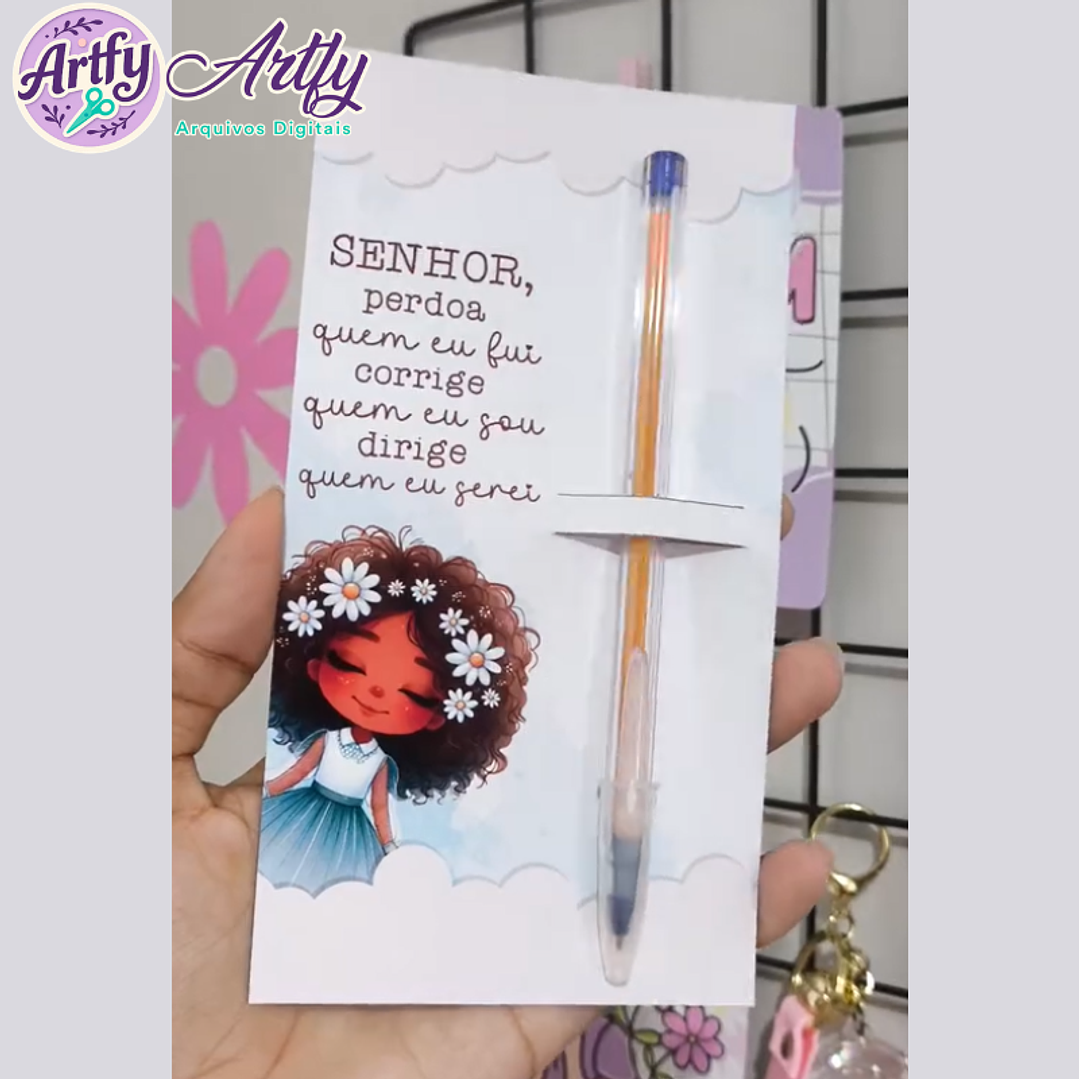 Card Caneta Menina 1