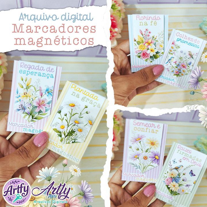 Marcadores Magnéticos - Floral 1