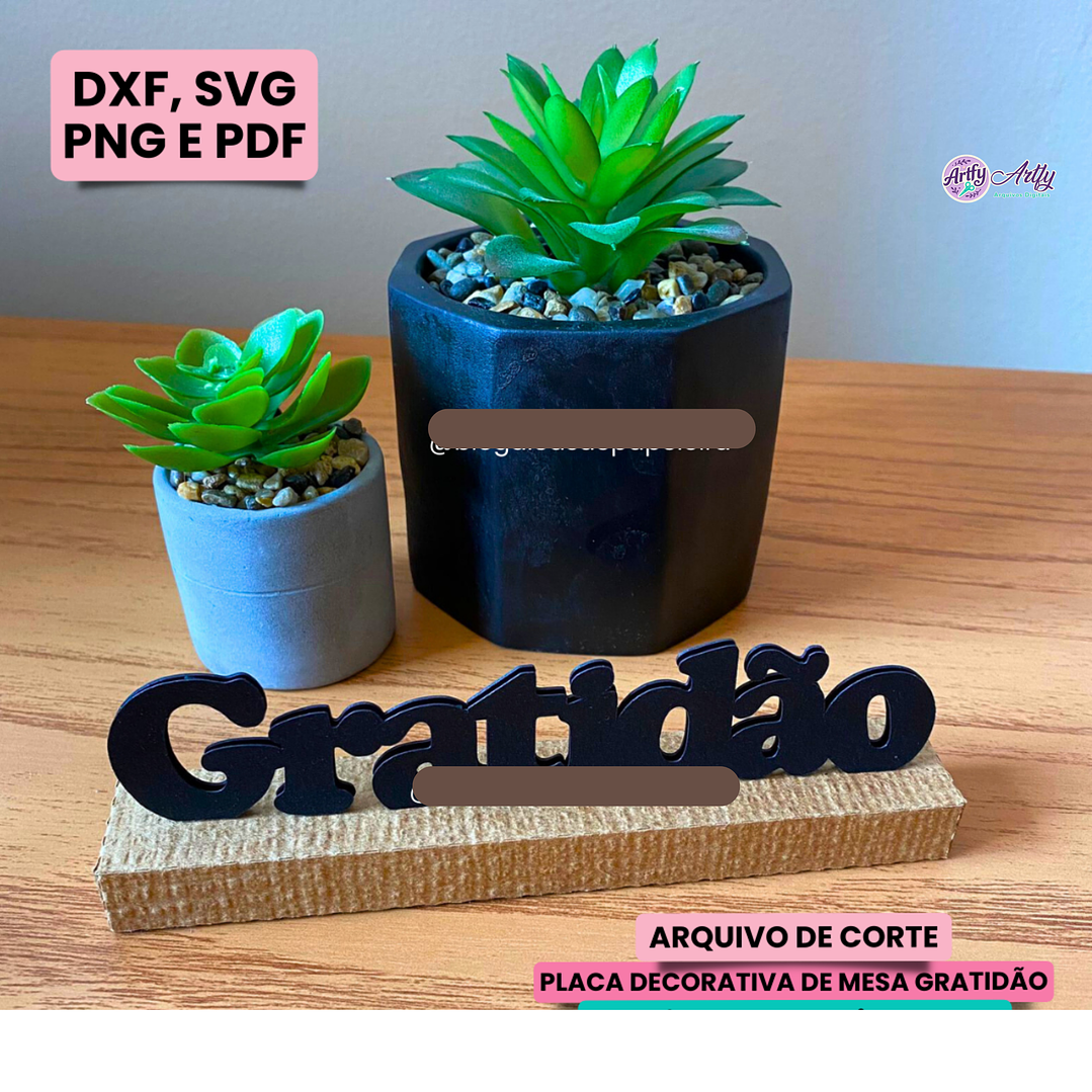 Placa Decorativa Gratidão 1