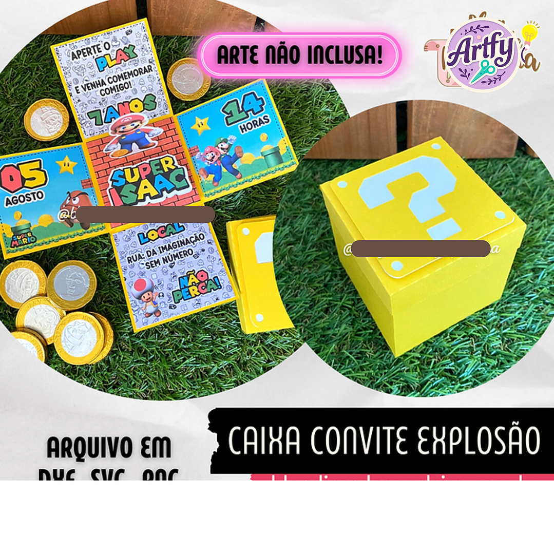 SUPER MARIO - Caixa Convite Explosão 1